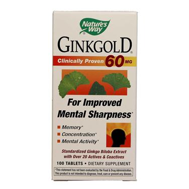 Nature's way ginkgold – viên uống bổ não giúp tăng cường trí nhớ, cải thiện trí lực, 100 viên