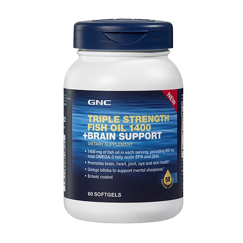 GNC Triple Strength Fish Oil 1400 + Brain Support