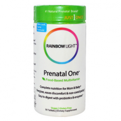 Rainbow Light Prenatal One Multivitamin – Thuoc cung cấp vitamin và khoáng chất cho phụ nữ mang thai, 150 viên
