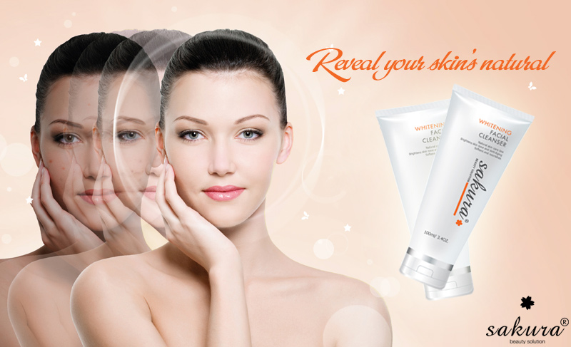 Tác dụng nổi bật của sakura whitening facial cleanser