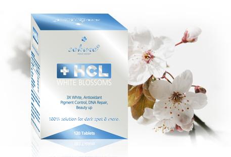Sakura hcl white blossom -viên uống trắng da trị nám, 120 viên