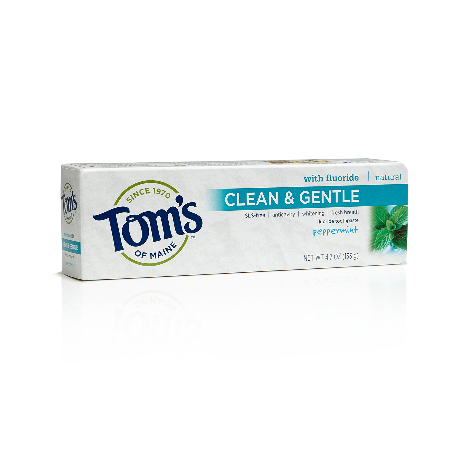 Kem đánh răng làm trắng răng - tom's of maine clean & gentle, 133g