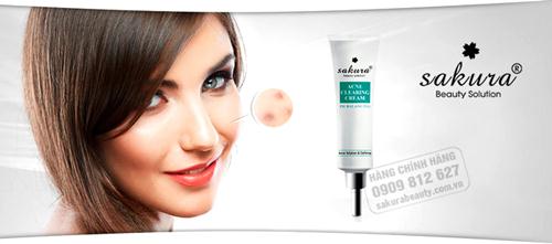 Tác dụng nổi bật của kem trị mụn sakura acne clearing cream