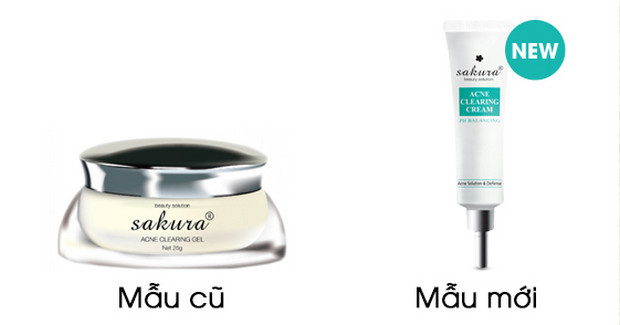 Kem trị mụn sakura acne clearing cream, 25g