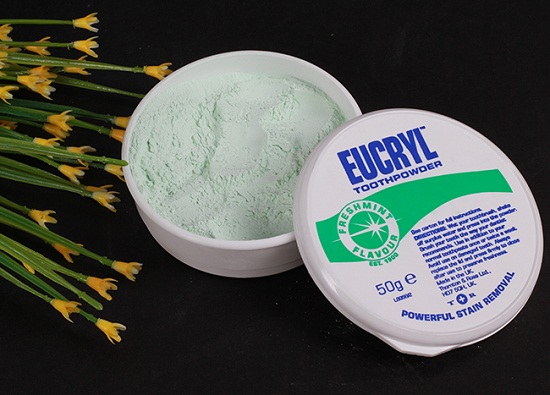 Thành phần của bột làm trắng răng eucryl