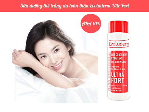 Sữa dưỡng thể trắng da toàn thân evoluderm ultra fort 500ml - bí quyết sở hữu làn da khỏe đẹp