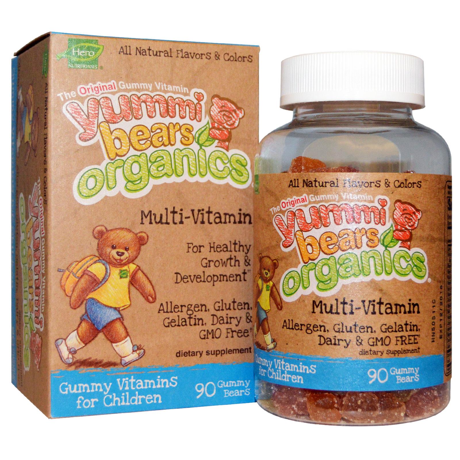 Thành phần của hero nutritional products yummy bear multi vitamins