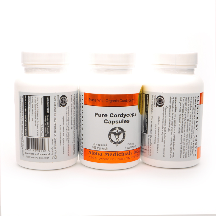 Bộ 3 Đông trùng hạ thảo pure cordyceps capsules aloha - bí quyết nâng cao sức khỏe ưu việt