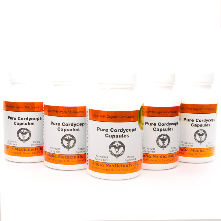 Bộ 5 Đông trùng hạ thảo pure cordyceps capsules aloha - liệu trình chăm sóc sức khỏe tiết kiệm, hiệu quả và an toàn