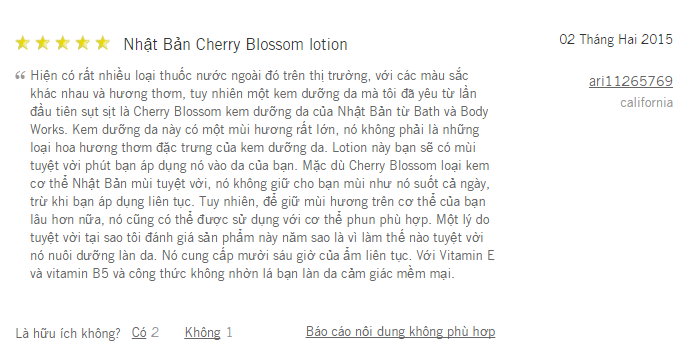 Sữa dưỡng thể toàn thân làm trắng da bath and body works cherry blossom body lotion 236ml