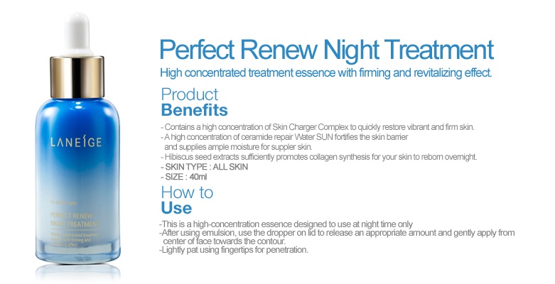 Công dụng của laneige perfect renew night treatment