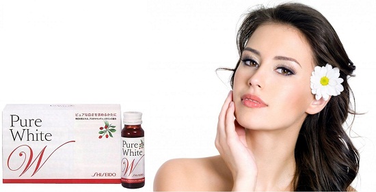 Sử dụng nước uống Shiseido Pure White mỗi ngày để có làn da trắng sáng tự nhiên