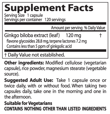 Tpcn hỗ trợ hoạt động não bộ doctor best extra strength ginkgo 120 viên