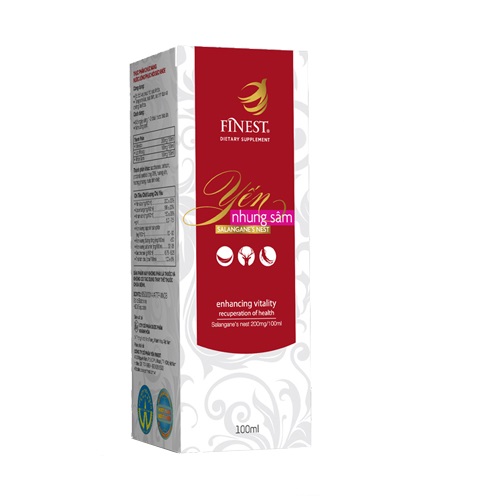 Nước yến nhung sâm finest có đường 100ml: tăng cường sinh lực