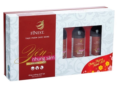 Hộp nước yến nhung sâm 5 chai hỗ trợ tăng cường sức khỏe