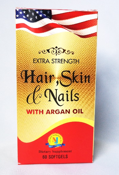 Viên uống bổ tóc, da và móng extra strength hair, skin and nails 60 viên