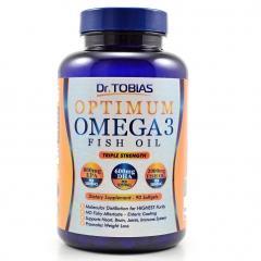 Dr. Tobias Optimum Omega 3 Fish Oil – Dầu cá giúp tăng cường trí não, bảo vệ tim mạch, tăng sức khỏe xương khớp, 90 viên