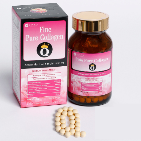 Fine pure collagen q– viên chống nám, xóa mờ nếp nhăn, chống lại quá trình lão hóa, 200mg, 375 viên