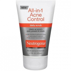  Neutrogena Sữa rửa mặt trị mụn All-in-1 Acne Control Daily Scrub 125ml