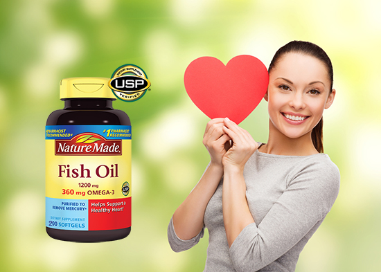 Viên uống bảo vệ tim mạch của mỹ nature made fish oil 1200mg omega 3 200 viên