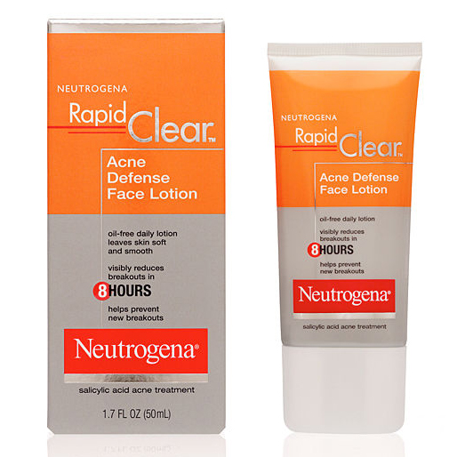 Kem dưỡng da trị mụn neutrogena rapid clear acne defense face lotion của mỹ 50ml