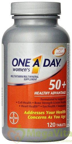 Tpcn bổ sung dưỡng chất cho phụ nữ trung niên trên 50 tuổi: one a day® women's 50+ healthy advantage 120 viên