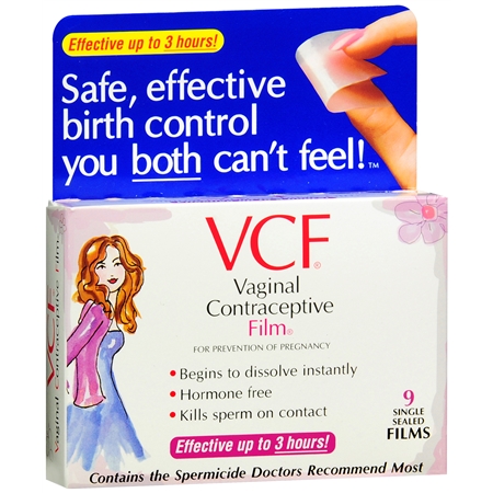 Màng phim tránh thai dành cho nữ giới vcf vaginal contraceptive film 9 miếng của mỹ