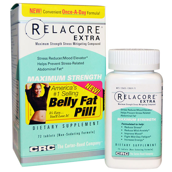 Relacore Extra Maximum Strength giúp giảm mỡ vùng bụng và chống lại Stres hiệu quả