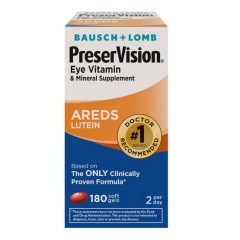 Viên uống bổ mắt của Mỹ Bausch Lomb PreserVision Eye Vitamin & mineral Supplement Areds Lutein 180 viên