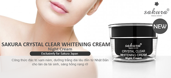 Sakura whitening night cream - kem trị nám, dưỡng trắng da ban đêm, 30g