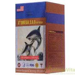 Viên nang mềm Supercare A+ Omega 3.6.9: Tăng cường não bộ, bảo vệ tim mạch và sức đề kháng 120 viên