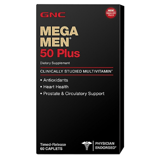 Gnc mega men 50 plus – viên uống bổ sung dinh dưỡng cho nam giới trên 50 tuổi, 60 viên