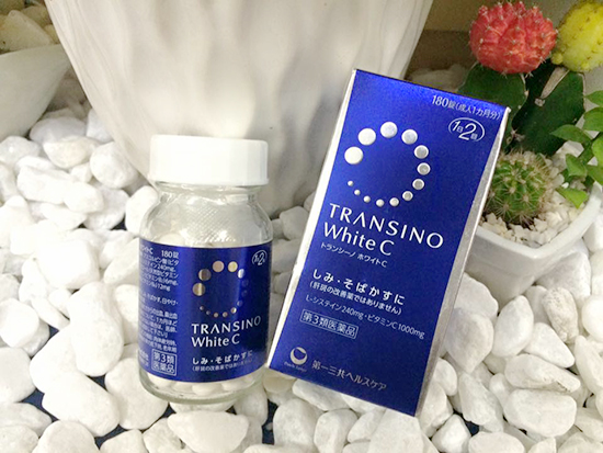 Viên uống trắng da toàn thân transino white c nhật bản hộp 180 viên