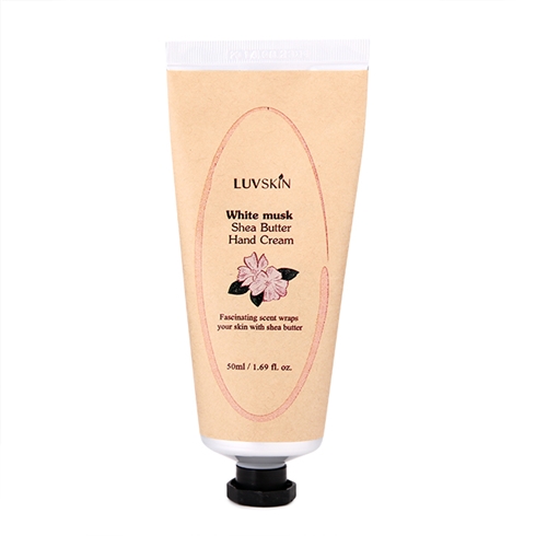 Kem dưỡng da tay bơ và xạ hương trắng luvskin white hush shea butter hand cream 50ml - làm mềm và kháng khuẩn da tay