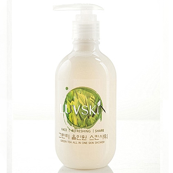 Sữa rửa mặt trà xanh luvskin greentea all in one skin shower 250ml