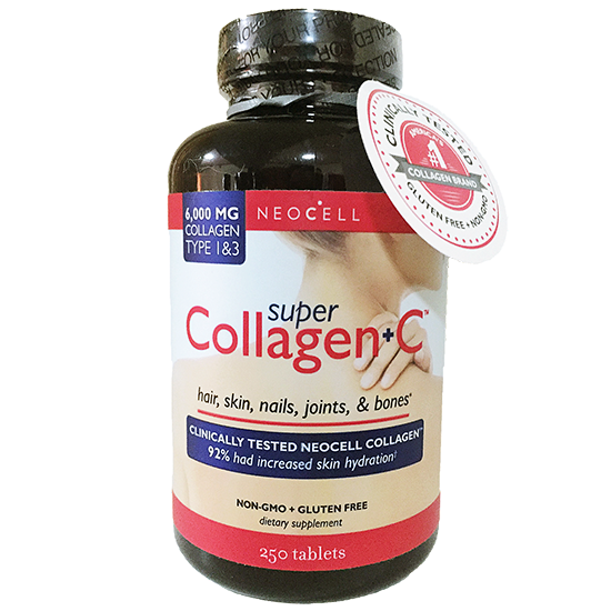 Neocell collagen + c type 1 & 3 - bổ sung collagen cho da tóc khỏe 250 viên