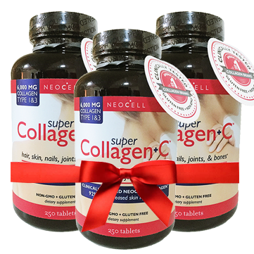 Neocell collagen + c type 1 & 3 - bổ sung collagen cho da tóc khỏe 250 viên