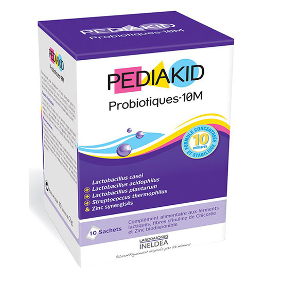 Men tiêu hóa pediakid probiotiques 10m của pháp dành cho bé từ 12 tháng tuổi trở lên hộp 10 gói