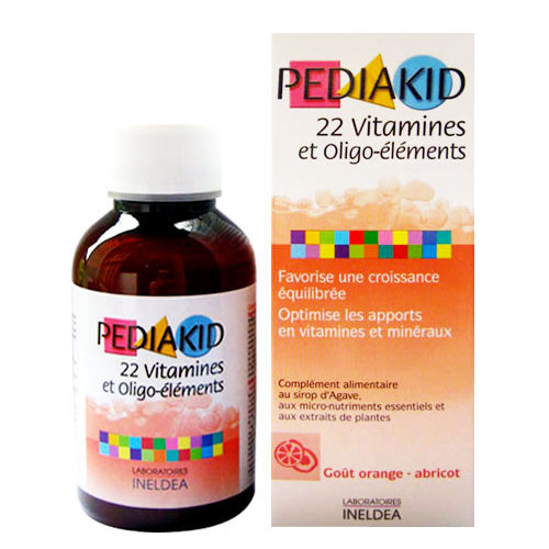 Siro bổ sung vitamin và khoáng chất cho bé từ 6 tháng tuổi trở lên pediakid 22 vitamines 125ml