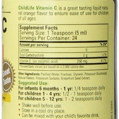 Nước uống bổ sung Vitamin C cho bé từ 6 tháng tuổi đến 12 tuổi Childlife Liquid Vitamin C 118.5ml