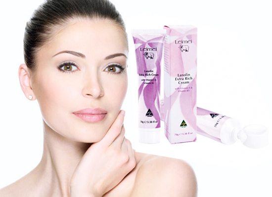 Kem mỡ cừu chống khô da nature care leimei lanolin extra rich cream 70g