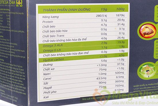 Hạt chia omega 3&6 của mỹ 990g, thực phẩm thiên nhiên bảo vệ sức khỏe toàn diện