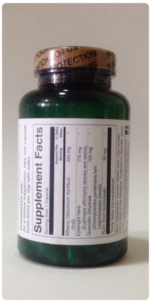 Swanson bilberry eyebright vision complex