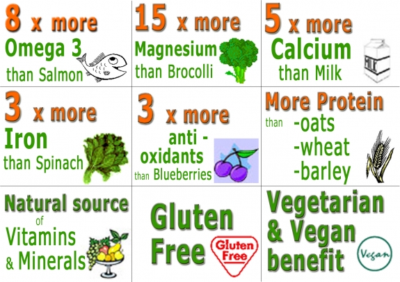 Hạt chia omega 3 6 giúp giảm cân hỗ trợ bệnh tim mạch, tiểu đường, 10 gói