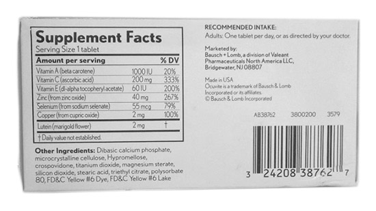 Vitamin a là thành phần chính yếu và không thể thiếu trong bausch lomb ocuvite eye cung cấp đúng và đều cho đôi mắt luôn sáng khỏe