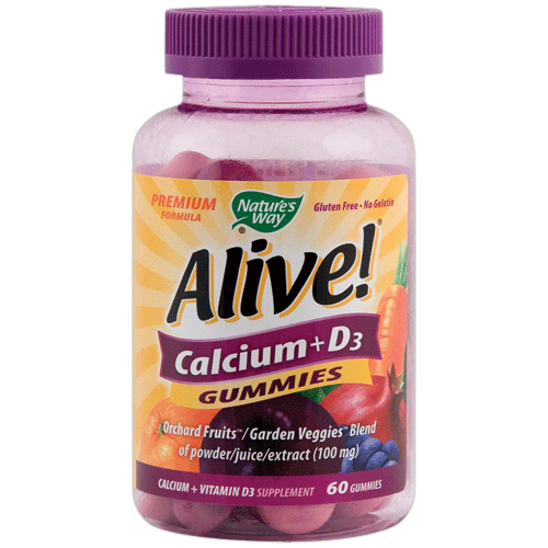 Nature's way alive calcium gummies – kẹo dẻo bổ sung canxi và vitamin d giúp xương chắc khỏe, 60 viên