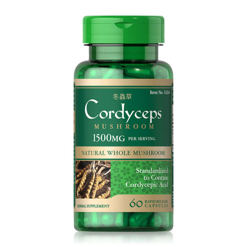 ViÊn uỐng tĂng cƯỜng hỆ miỄn dỊch ĐÔng trÙng hẠ thẢo puritans pride cordyceps mushroom 60 viÊn