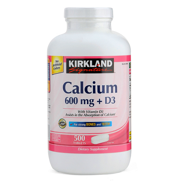 Kirkland Signature Calcium 600mg D3 Viên Uống Tăng Cường