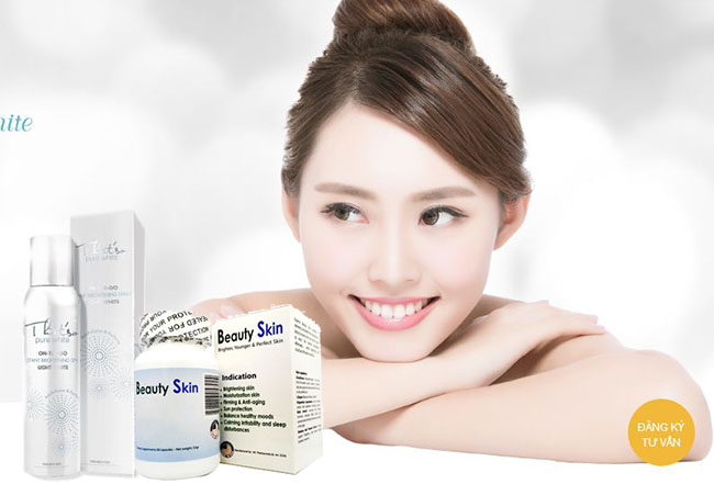 Bộ đôi sản phẩm trắng da toàn diện: beauty skin và thatso on the go
