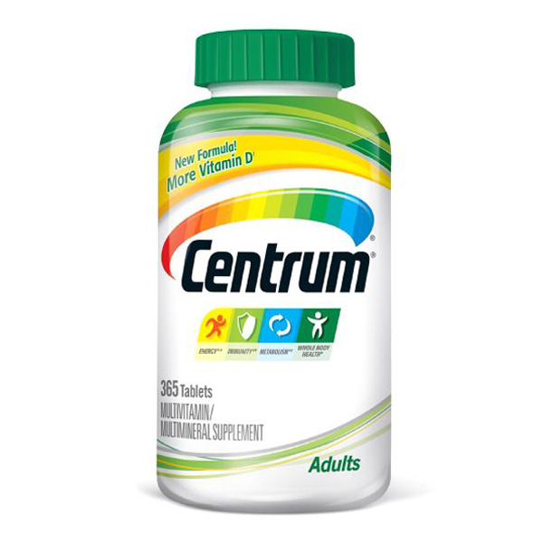 Viên uống dành cho người lớn dưới 50 tuổi centrum multivitamin 365 viên